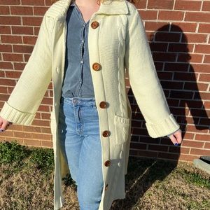 Vintage y2k long cardigan/trench cardigan